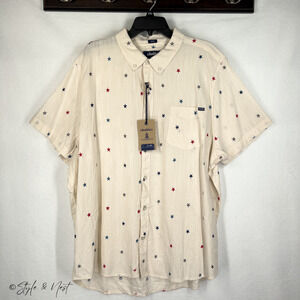 Chubbies Men's All Stars No Stripes Resort Weave Friday Button Up Shirt Size 2XL